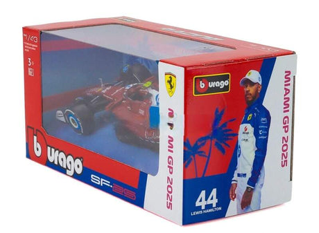 Machetă Scuderia Ferrari SF-25 BBurago #44 Lewis Hamilton Miami GP 2025