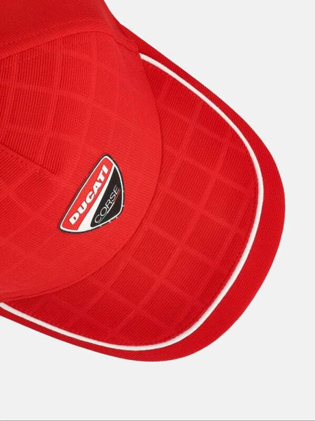 Șapcă pentru fani Ducati Corse GRID roșie cu logo
