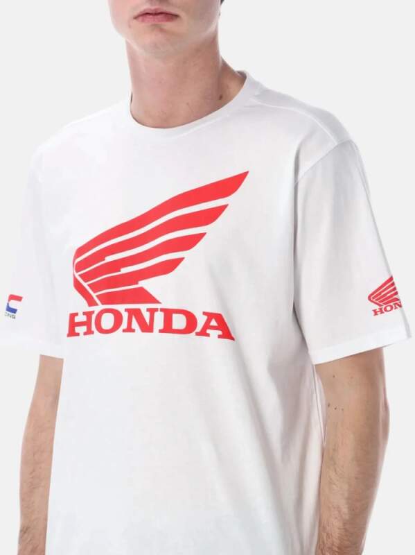 HRC Honda white fan T-shirt with large logo