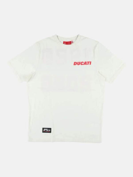 Tricou bărbătesc Ducati Corse alb - ediția 100th years DUCATI