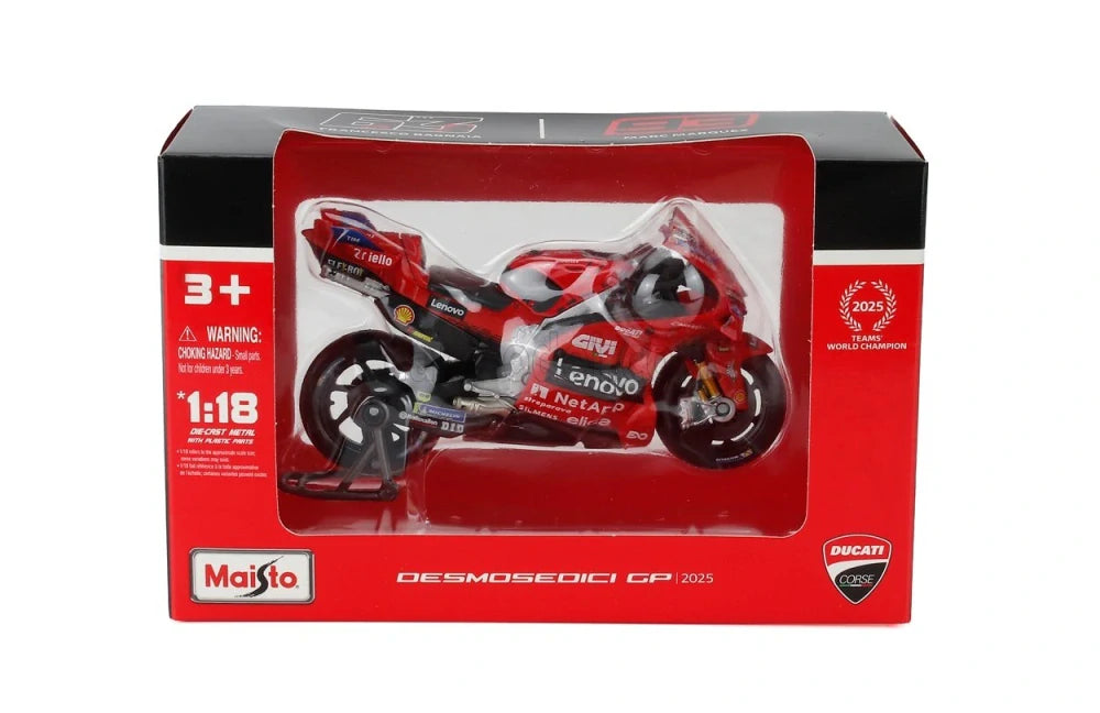 Machetă Maisto Ducati MotoGP GP25 1:18 – Francesco Bagnaia #63