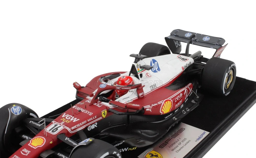 Machetă LookSmart Scuderia Ferrari SF-25 Ch. Leclerc 1:18 – Monza GP 2025
