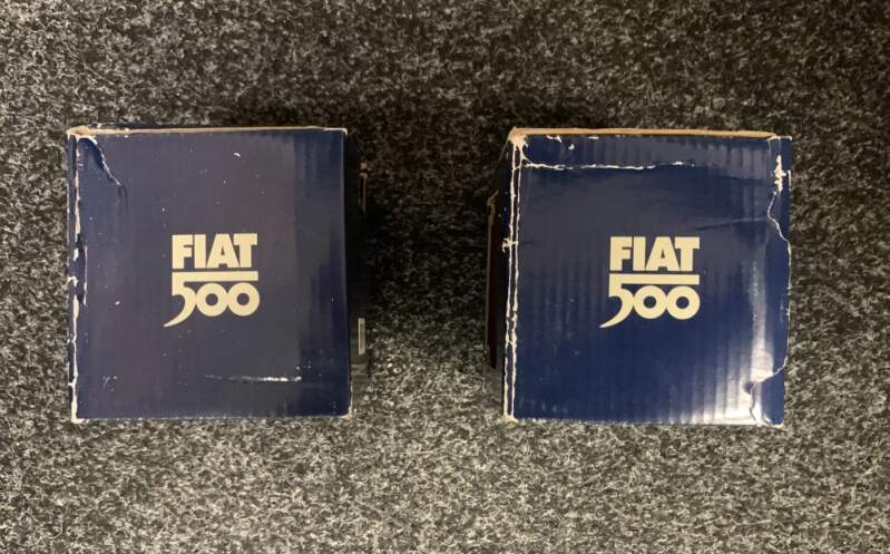 Cană ceramică Fiat 500 galbenă, produs oficial