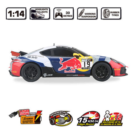 Machetă Porsche GT4 Sebastien Loeb Racing RC 1:14 cu telecomandă