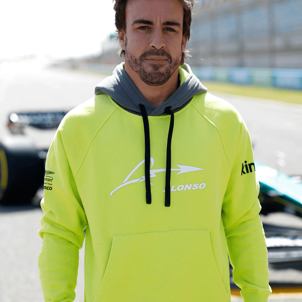 Fernando Alonso X Aston Martin casual sweatshirt, lime