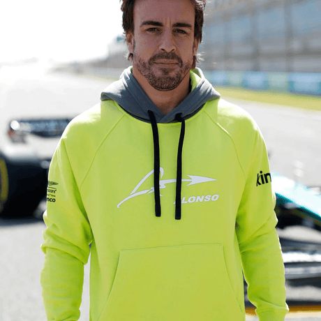 Fernando Alonso X Aston Martin casual sweatshirt, lime