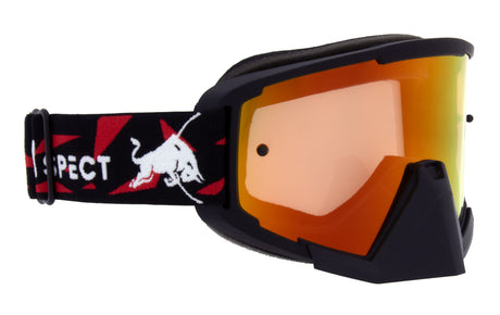 Ochelari de motocros Red Bull Spect WHIP negri cu lentilă roșu-galbenă