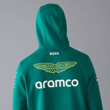 Hanorac de echipă cu glugă Aston Martin F1 Team verde