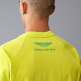 Tricou casual Aston Martin F1 Team LOGO galben deschis