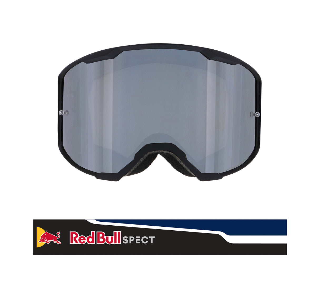 Ochelari de motocros Red Bull Spect STRIVE negri cu lentilă argintie