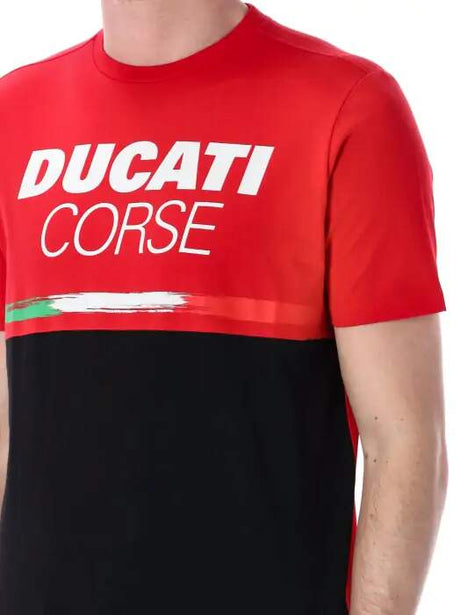Ducati Corse casual T-shirt with tricolore