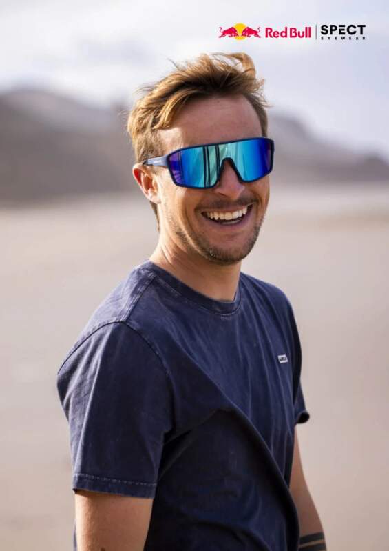 Ochelari de soare Red Bull Spect DAFT albi cu lentilă roșu-portocalie