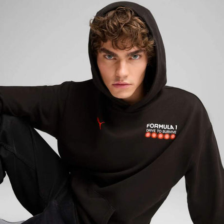 Hanorac pentru fani cu glugă Puma F1 Drive To Survive negru