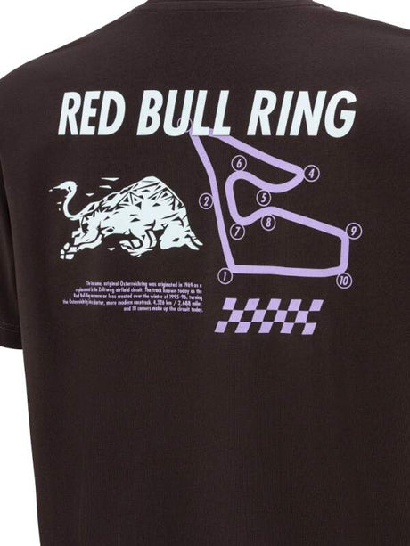Tricou pentru fani Red Bull Ring CIRCUIT negru cu motiv RRI