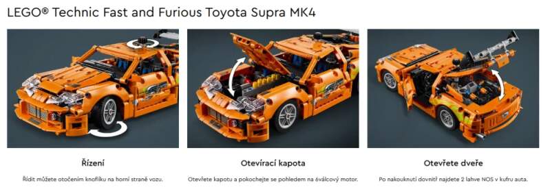 Set LEGO machetă Fast & Furious Toyota Supra MK4
