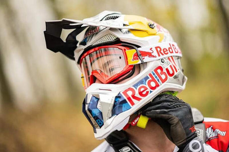 Ochelari de motocros Red Bull Spect STRIVE portocalii cu lentile transparente
