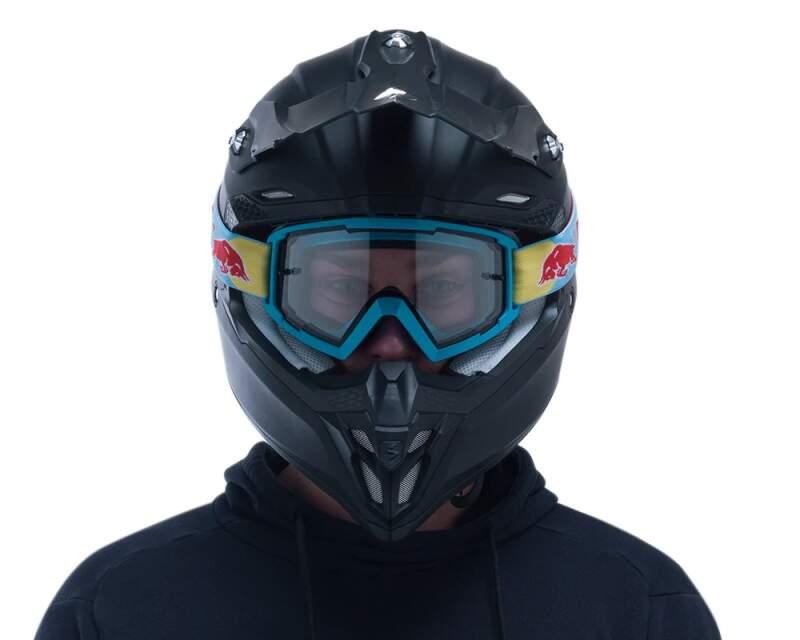 Red Bull Spect WHIP motocross goggles neon blue with clear lens