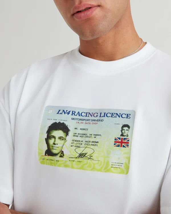 Tricou Lando Norris LN4 LICENSE – alb