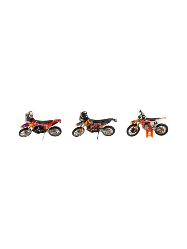 Set of 3 KTM Red Bull Racing BBurago motorcycles