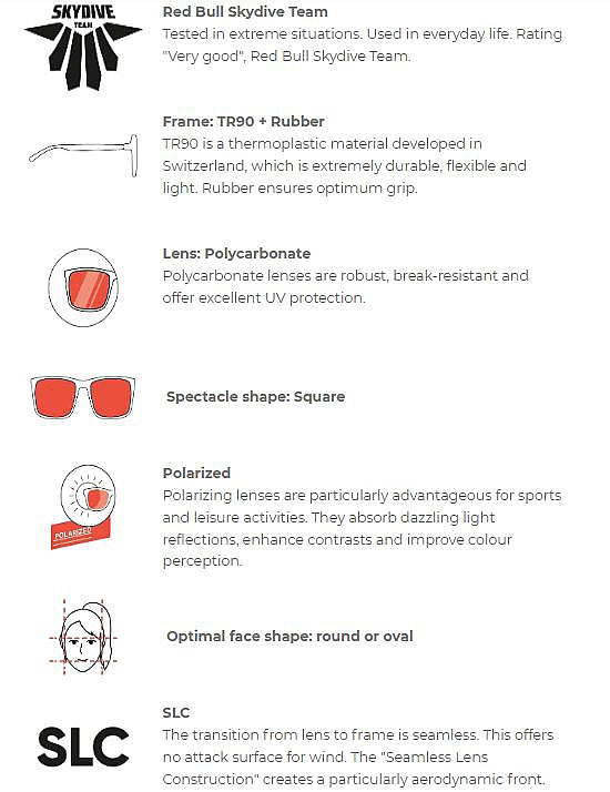 Red Bull Spect RAZE sunglasses grey with green lenses
