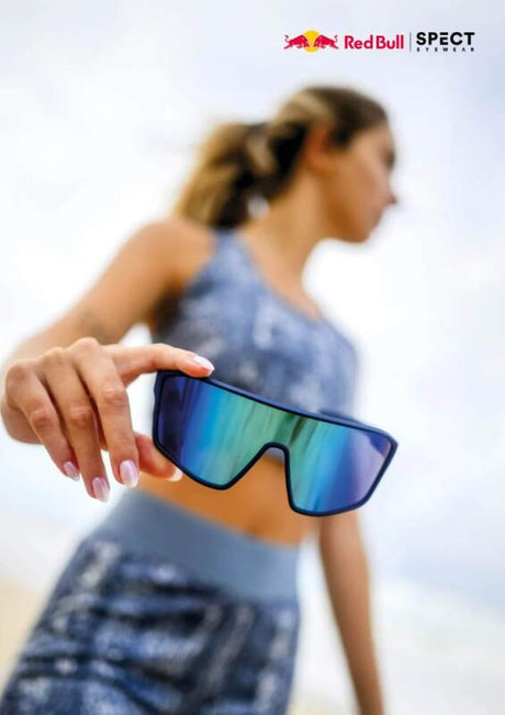 Ochelari de soare Red Bull Spect DAFT albi cu lentilă roșu-portocalie