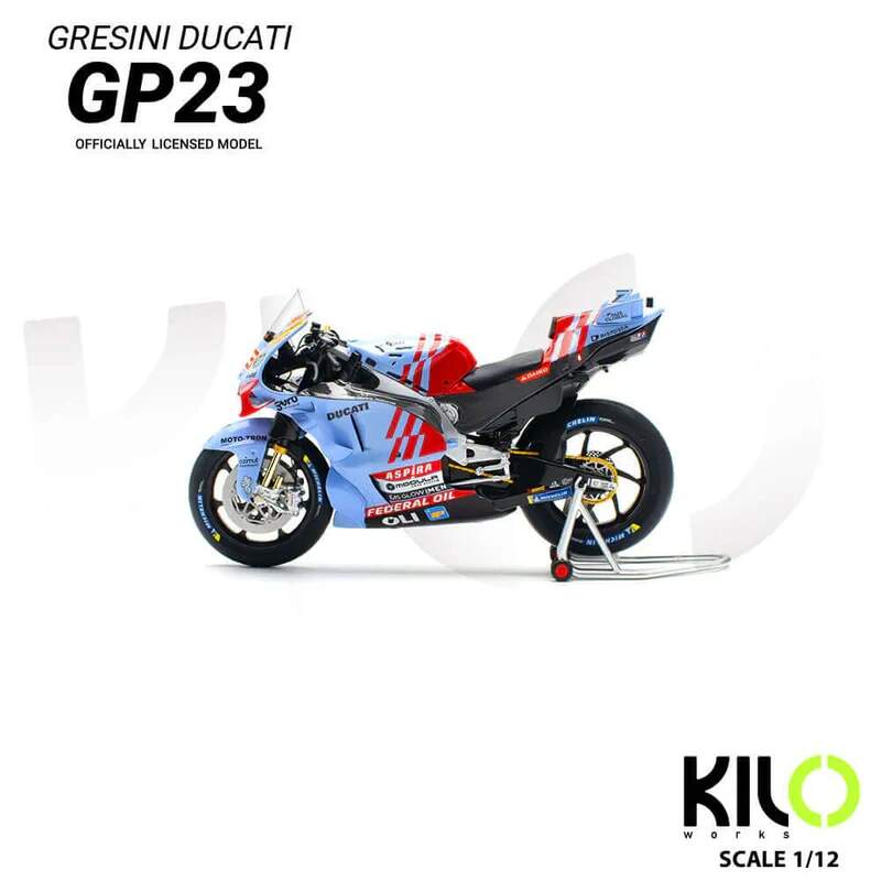 Machetă NZG MotoGP - Ducati GP23 Marc Marquez