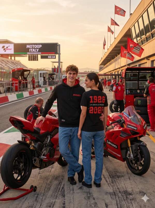 Men's Ducati Corse black T-shirt - 100th years DUCATI edition