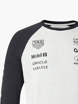 Bluză de echipă cu mânecă lungă Oracle Red Bull Racing Classic cu logo-urile sponsorilor – gri