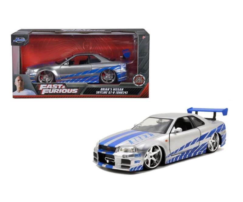 Machetă Fast & Furious Nissan Skyline R34 2002