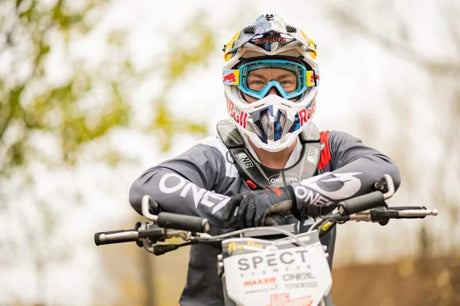 Ochelari de motocros Red Bull Spect WHIP albastru neon cu lentile transparente