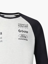 Bluză de echipă cu mânecă lungă Oracle Red Bull Racing Classic cu logo-urile sponsorilor – gri